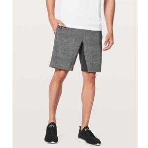 LULULEMON‎ T.H.E. Shorts Linerless Gray Black 11" Yoga Gym Training Mens Sz M